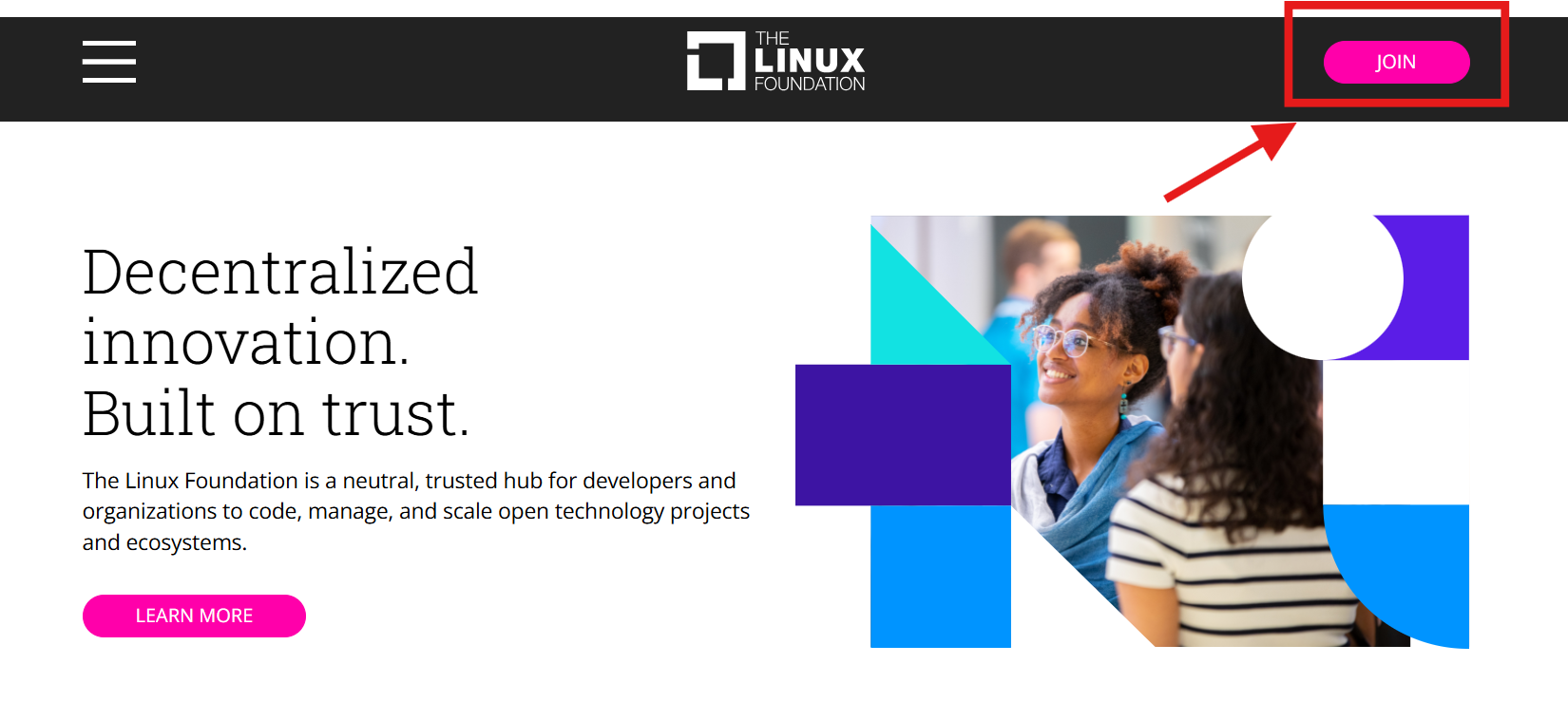 Linux Foundation Home page